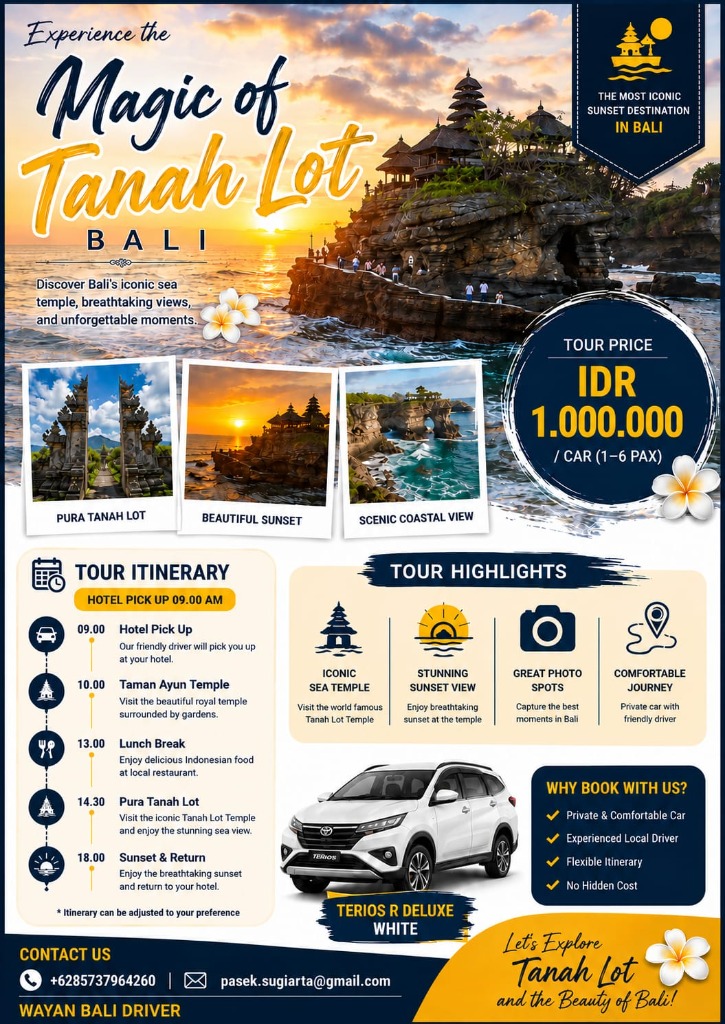 Tanah Lot Sea Temple Tour Bali